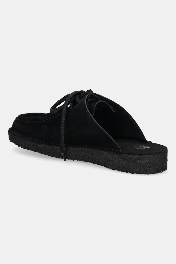 Boty Semišové pantofle Clarks Originals Desert Nomad Mule 26180722 černá