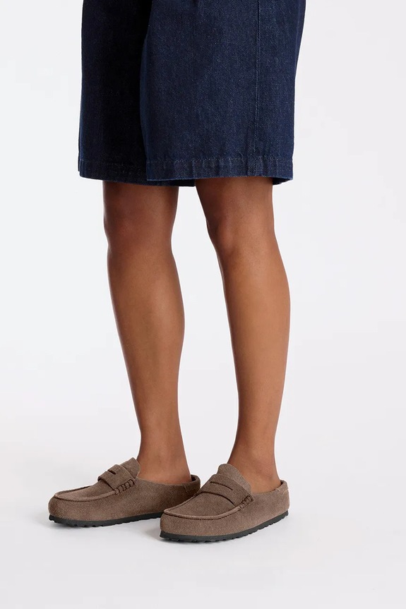 Semišové šľapky Birkenstock Naples Wrapped LEVE 1029672