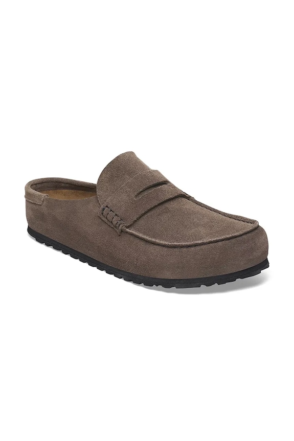 Semišové šľapky Birkenstock Naples Wrapped LEVE 1029672 hnedá SS25