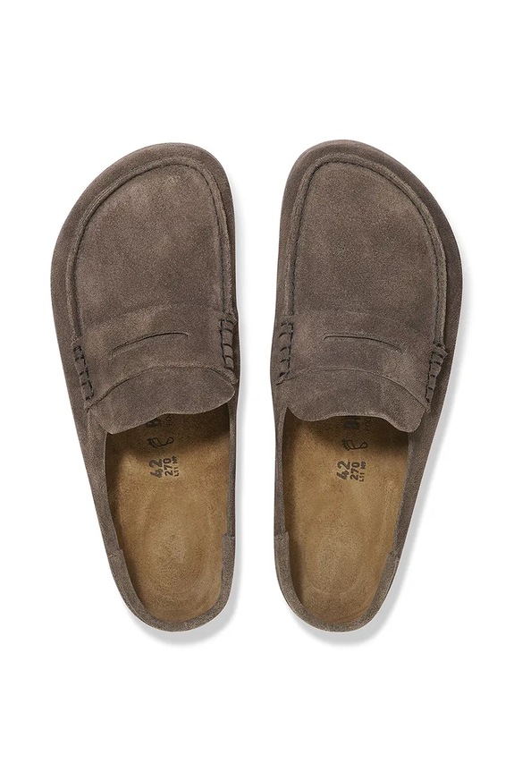 Semišové šľapky Birkenstock Naples Wrapped LEVE 1029672 hnedá