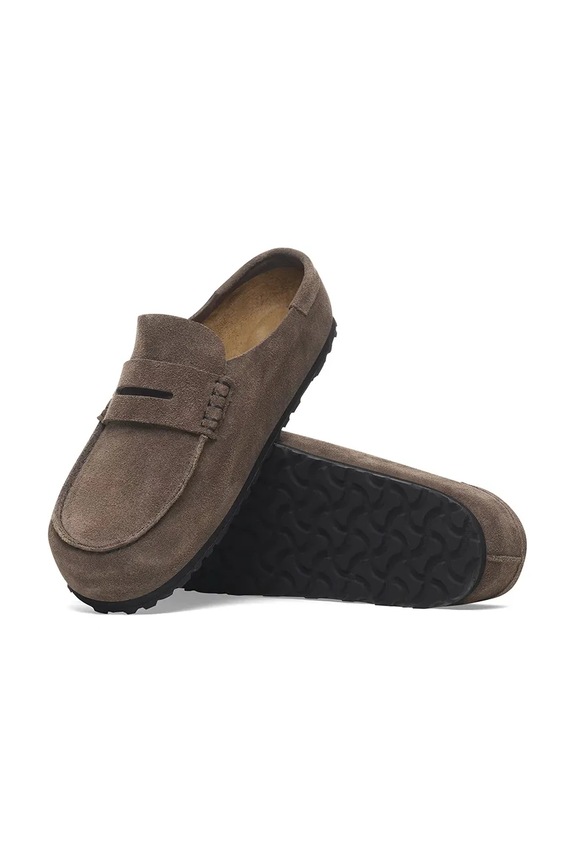 Semišové šľapky Birkenstock Naples Wrapped LEVE 1029672