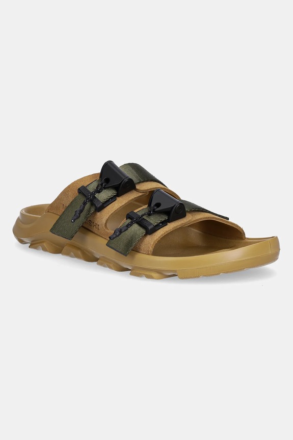 Birkenstock 1774 ciabatte slide in nubuck x Maharishi Mogami Terra Tech 2S Pack nubuk beige 1030030