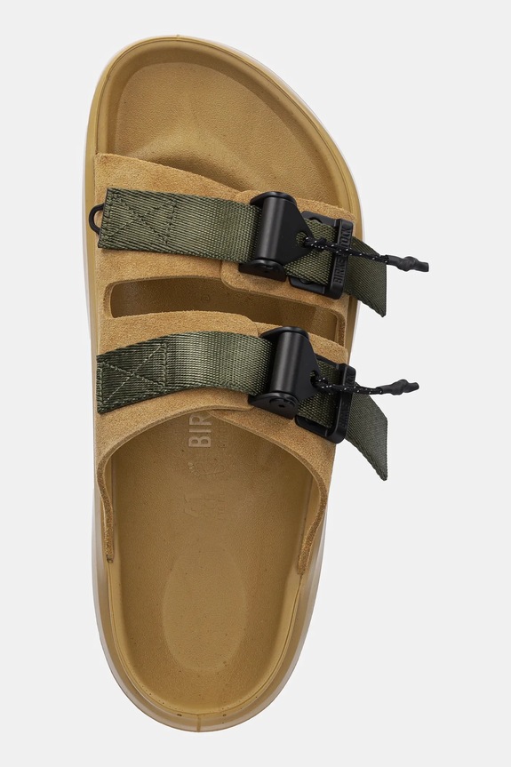 Birkenstock 1774 ciabatte slide in nubuck x Maharishi Mogami Terra Tech 2S Pack beige 1030030