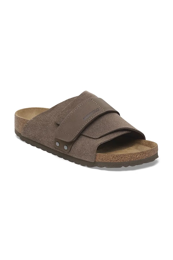 Шкіряні шльопанці Birkenstock Kyoto 1029138 зелений SS25