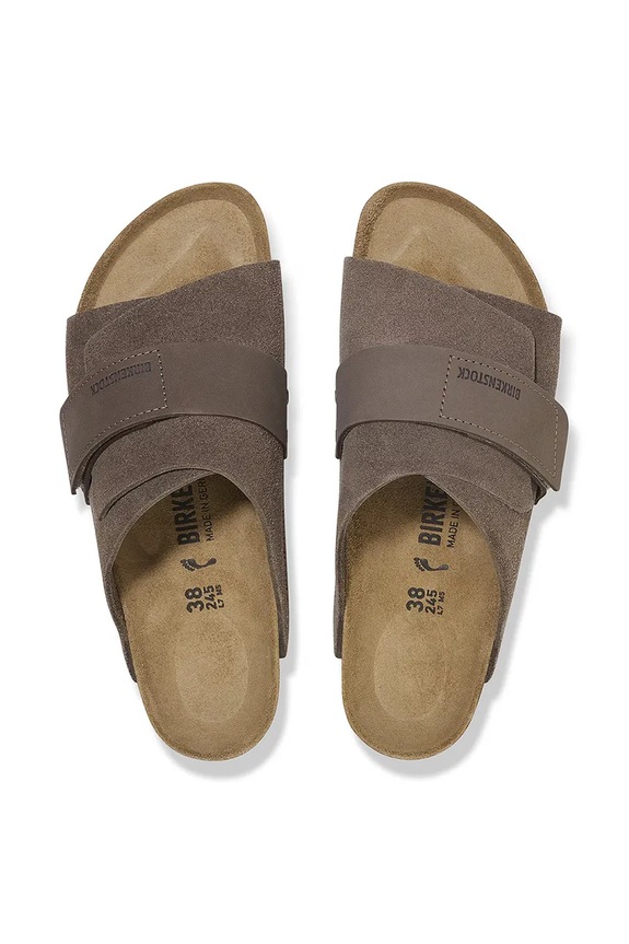 Шкіряні шльопанці Birkenstock Kyoto 1029138 зелений