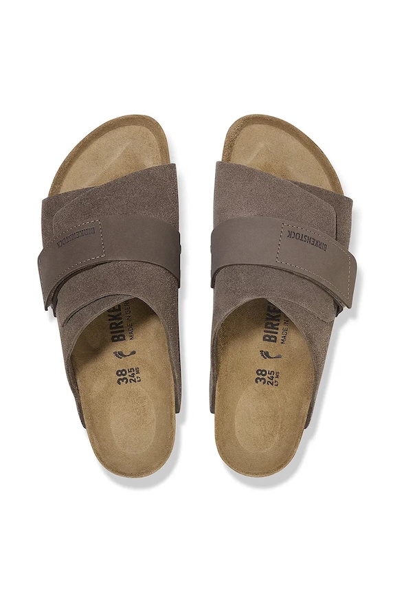 Шкіряні шльопанці Birkenstock Kyoto 1029138 зелений
