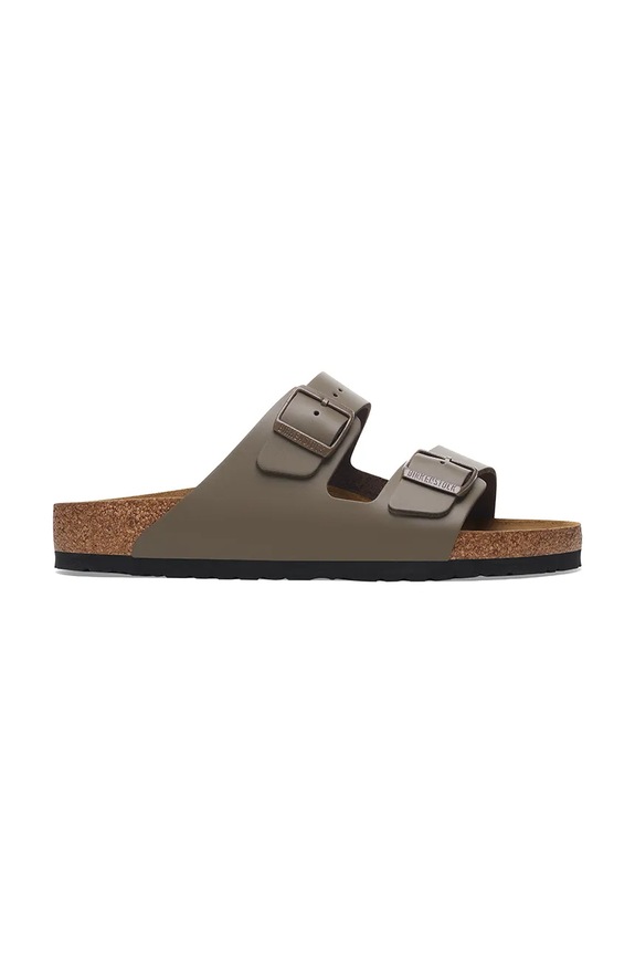Birkenstock leather sliders Arizona grain leather green 1029153