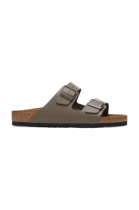 Birkenstock leather sliders Arizona grain leather green 1029153