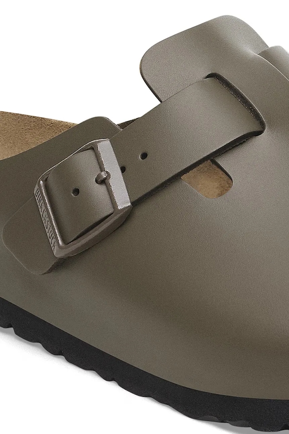 Obuwie Birkenstock klapki skórzane Boston 1029079 zielony