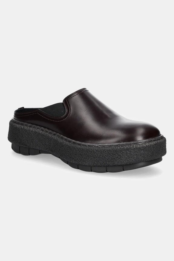 Δερμάτινες παντόφλες Sunnei CEMENTO 5-8 cm καφέ SHOXFLS009.LTH073.0115