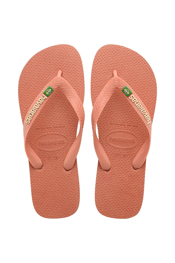 Σαγιονάρες Havaianas BRASIL LOGO φλατ πορτοκαλί 4110850.9259