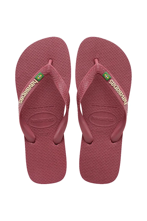 Σαγιονάρες Havaianas BRASIL LOGO φλατ μπορντό 4110850.9339