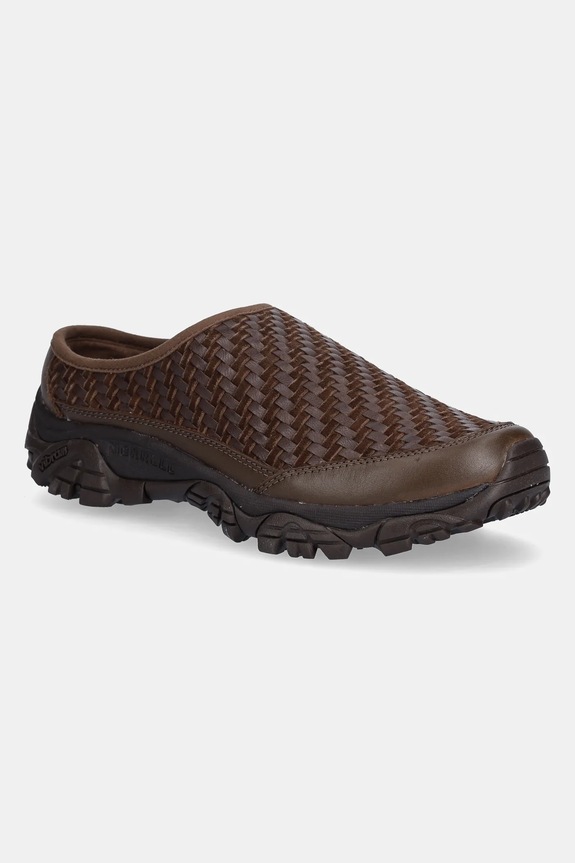 Natikači Merrell 1TRL Moab 2 Slide Ltr Woven Se Imitacija zrnatega usnja rjava J2032951