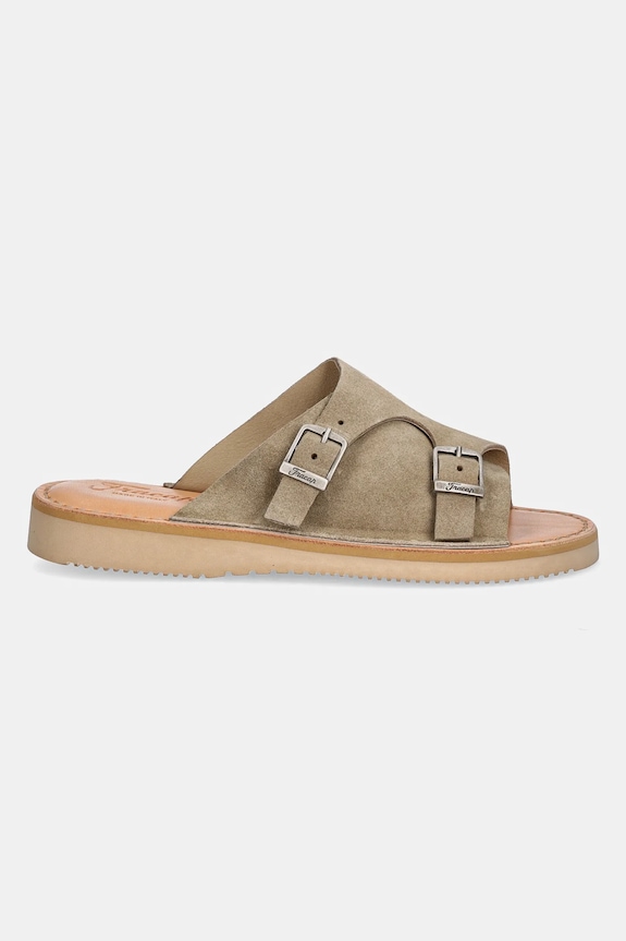 Kožené pantofle Fracap Sandals D110 béžová SS26
