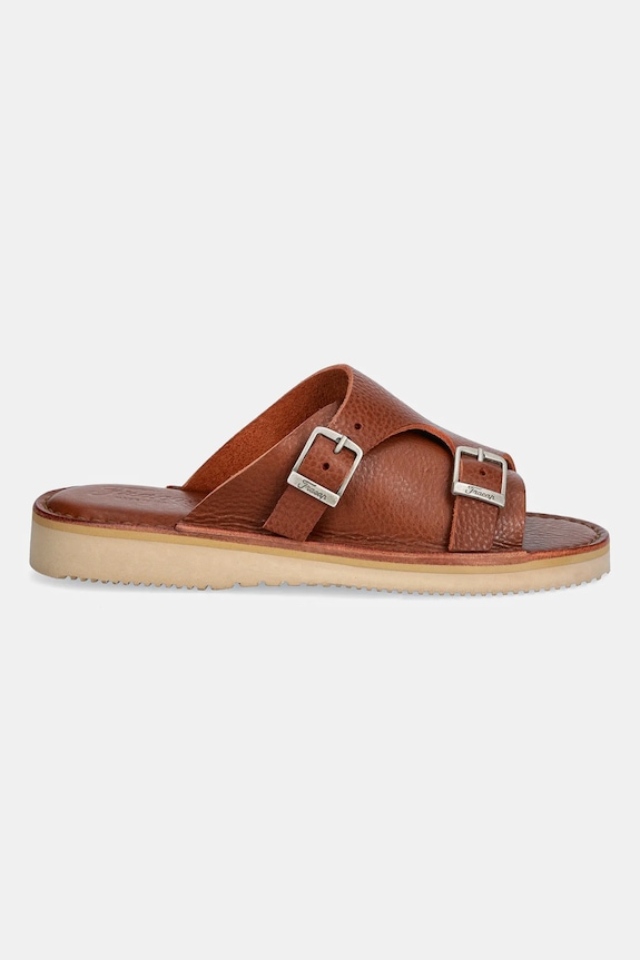 Kožené pantofle Fracap Sandals D110 hnědá SS26