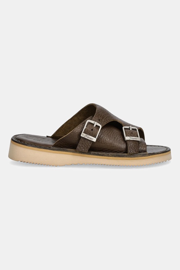 Kožené pantofle Fracap Sandals D110 zelená SS26