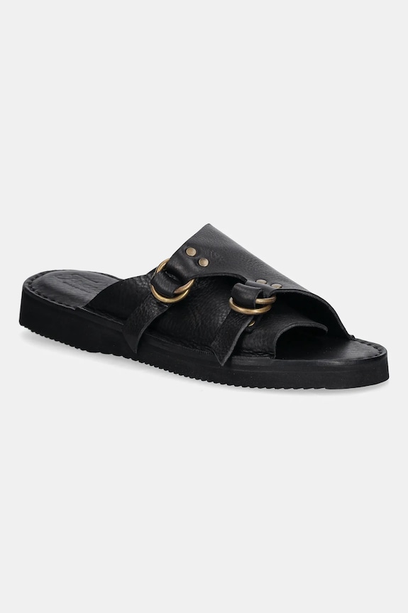 Fracap leather sliders Sandals others black D110