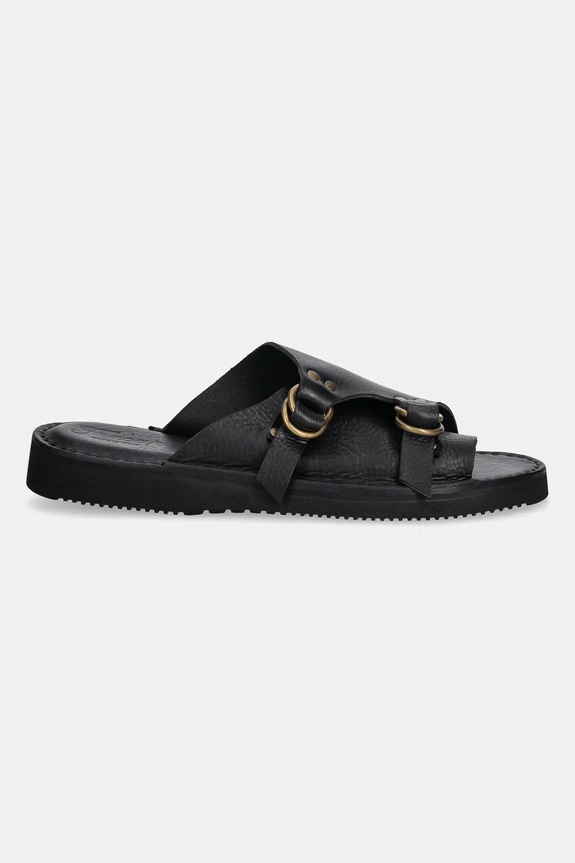 Fracap leather sliders Sandals D110 black SS26
