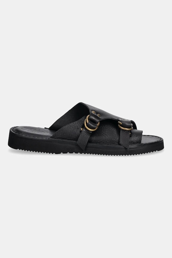 Fracap leather sliders Sandals D110 black SS26
