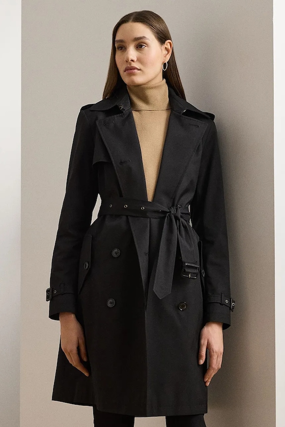 Oblečenie Trenčkot Lauren Ralph Lauren 297967122 čierna