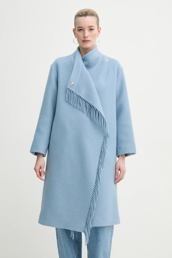 IRO cappotto in lana WP137RICKY blu SS25