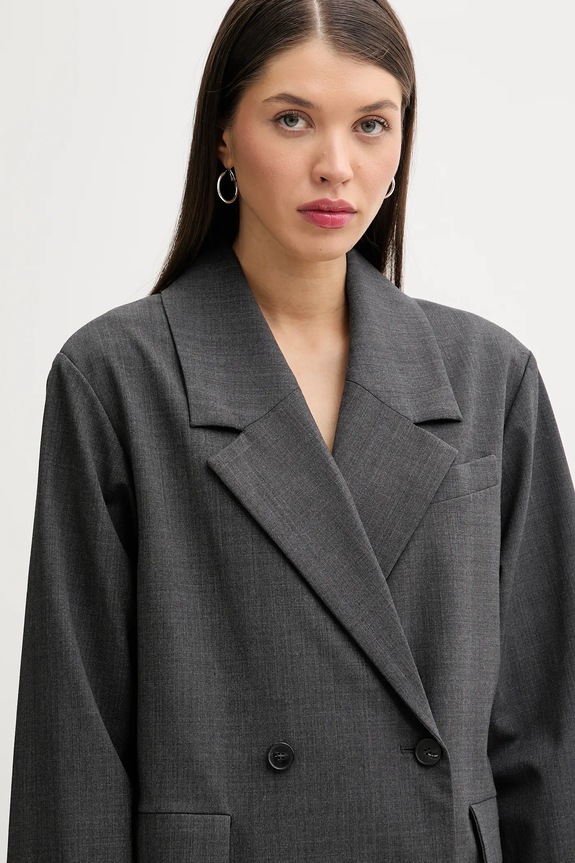 IRO cappotto con aggiunta di lana WP137VIRINA grigio