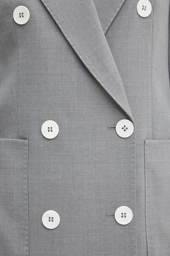 Luisa Spagnoli blazer con aggiunta di lana 541870 grigio