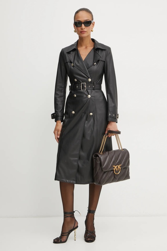 Trench kabát Marciano by Guess CAMILLE 5RGL05.7114A černá SS25
