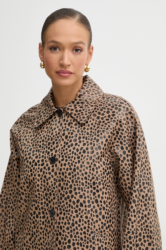 MICHAEL Michael Kors płaszcz bawełniany brązowy MR520H7GUC