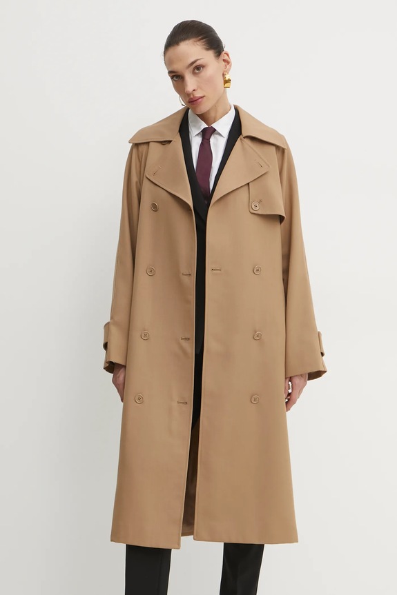 MICHAEL Michael Kors balonkabát gyapjúkeverékből bézs MR520EXBQZ