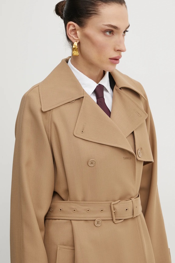 MICHAEL Michael Kors balonkabát gyapjúkeverékből MR520EXBQZ bézs