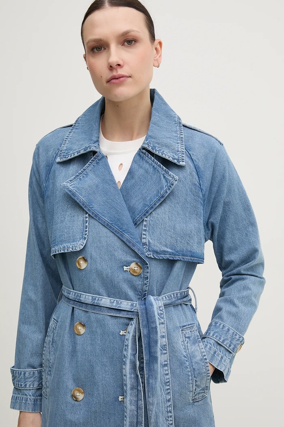 Dkny trencz jeansowy niebieski DJ5J6129