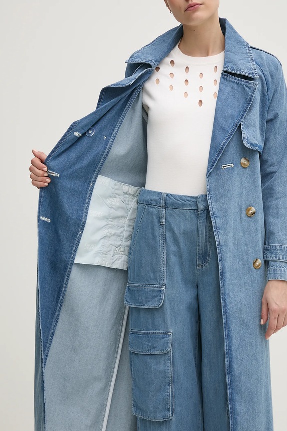 Dkny trencz jeansowy DJ5J6129