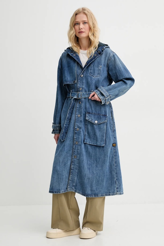 Παλτό D26217.D776 μπλε SS25