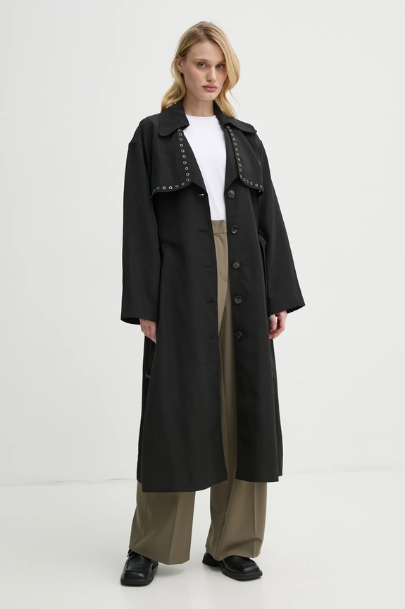 Bruuns Bazaar cappotto BBW4346 nero SS25
