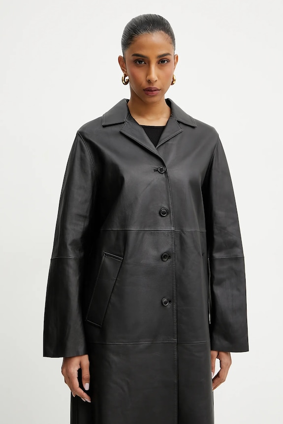 MAX&Co. bőrkabát 2518471012200 fekete SS25