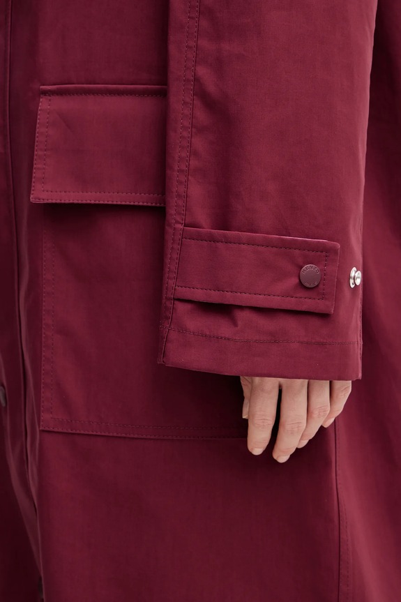 Kenzo płaszcz bawełniany FF52OU1439OU.24 bordowy