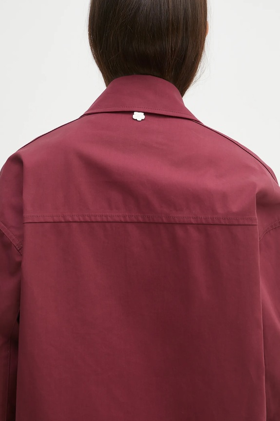 Kenzo płaszcz bawełniany FF52OU1439OU.24 bordowy