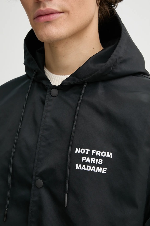 Куртка Drôle de Monsieur La Parka Slogan PERM.CT130.PA014.BL чорний