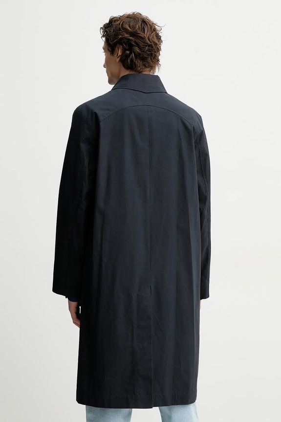 Îmbrăcăminte A.P.C. palton de bumbac mac arthur COERC.H01535 bleumarin