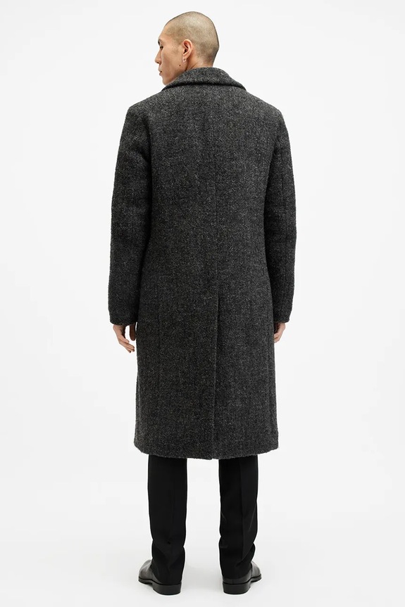 AllSaints płaszcz wełniany ADLER szary M068OB