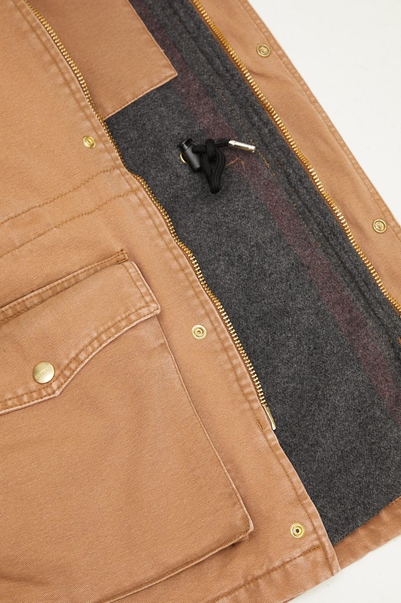Carhartt WIP cotton jacket OG Santa Fe Coat I034314.00S4O brown