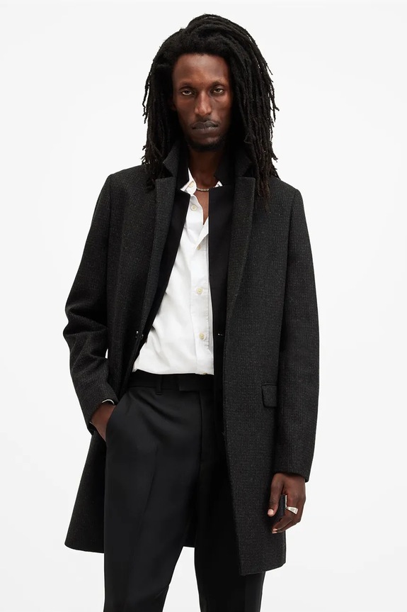 Пальто з домішкою вовни AllSaints WIXX M064OB