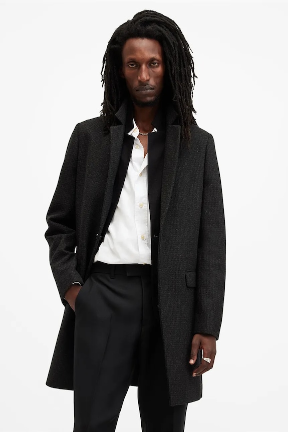 Пальто з домішкою вовни AllSaints WIXX M064OB