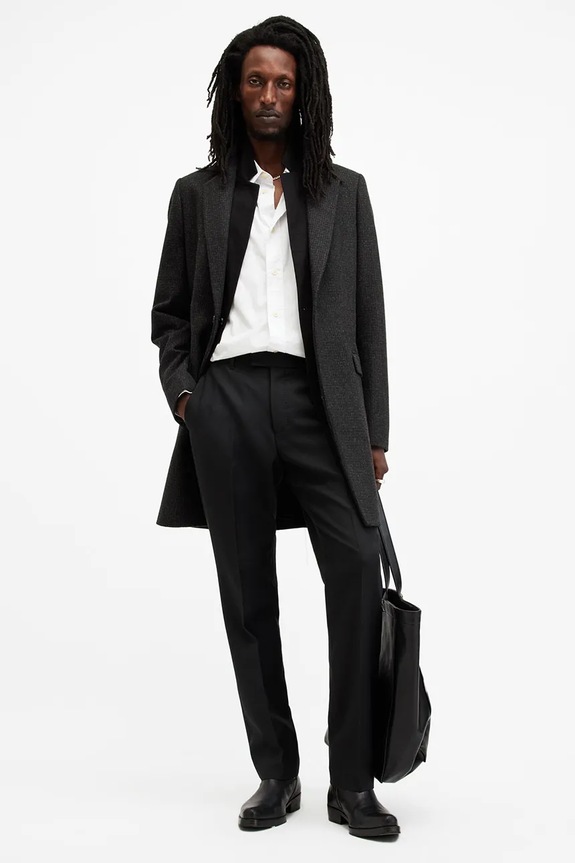 Пальто з домішкою вовни AllSaints WIXX M064OB