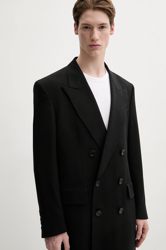 Μάλλινο παλτό Sunflower μαύρο 4167.SFR.KP