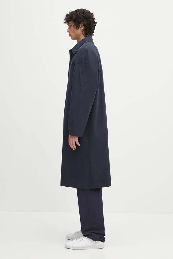 A.P.C. palton din amestec de in Mac Edouard COGXT.M01549 bleumarin SS25