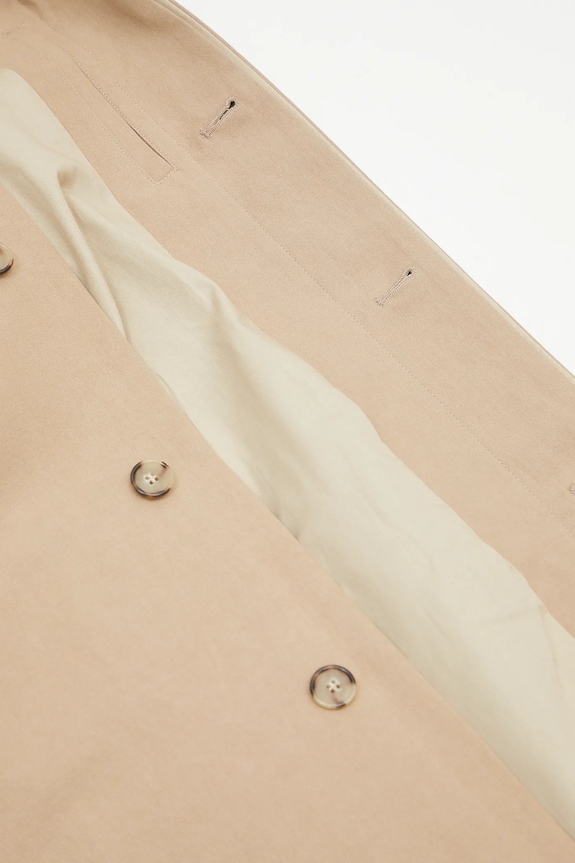 A.P.C. linen blend coat Mac Edouard COGXT.M01549 beige