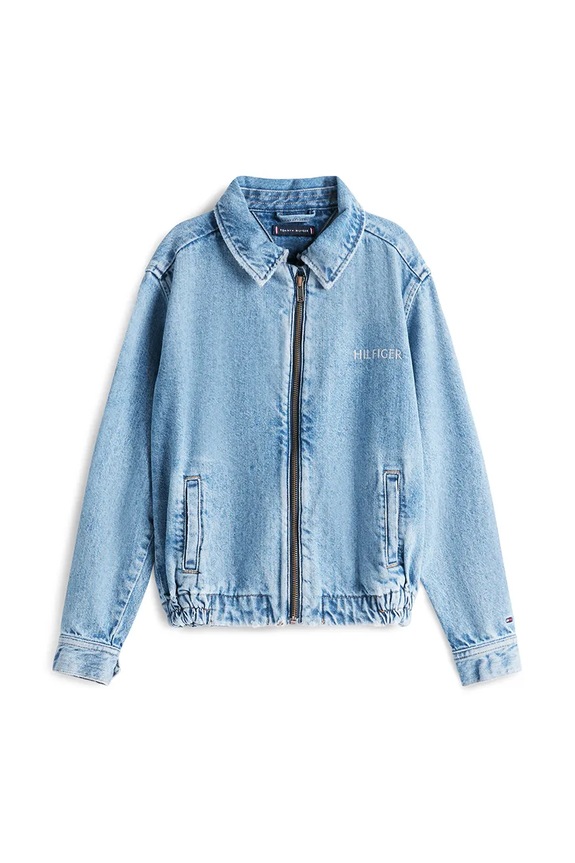 Dětská riflová bunda Tommy Hilfiger KB0KB09578.PPYA modrá SS25