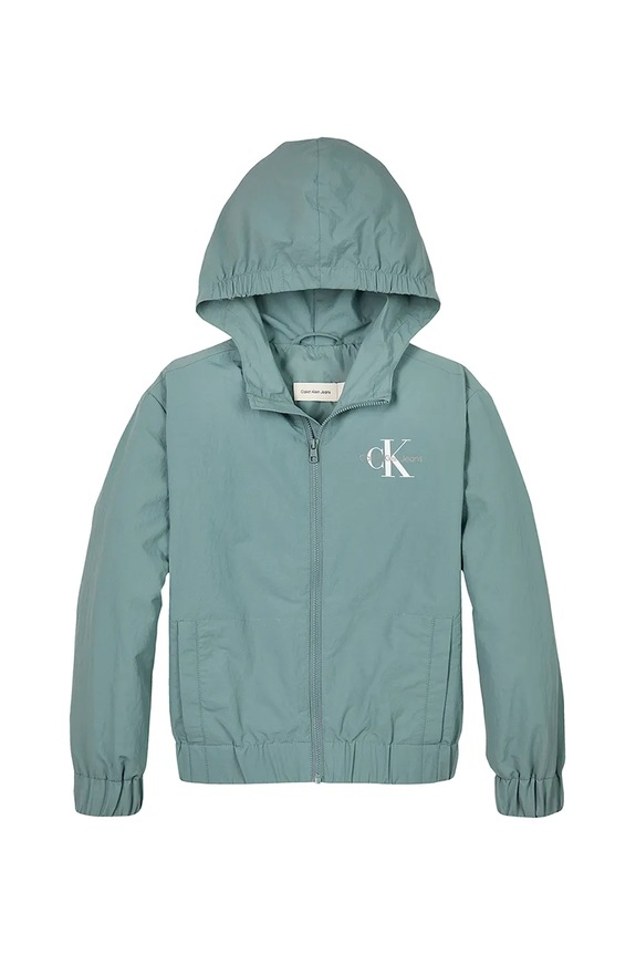 Calvin Klein Jeans kurtka dziecięca IB0IB02500.128.176.PPYA turkusowy SS25